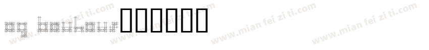 AG Bauhaus字体转换